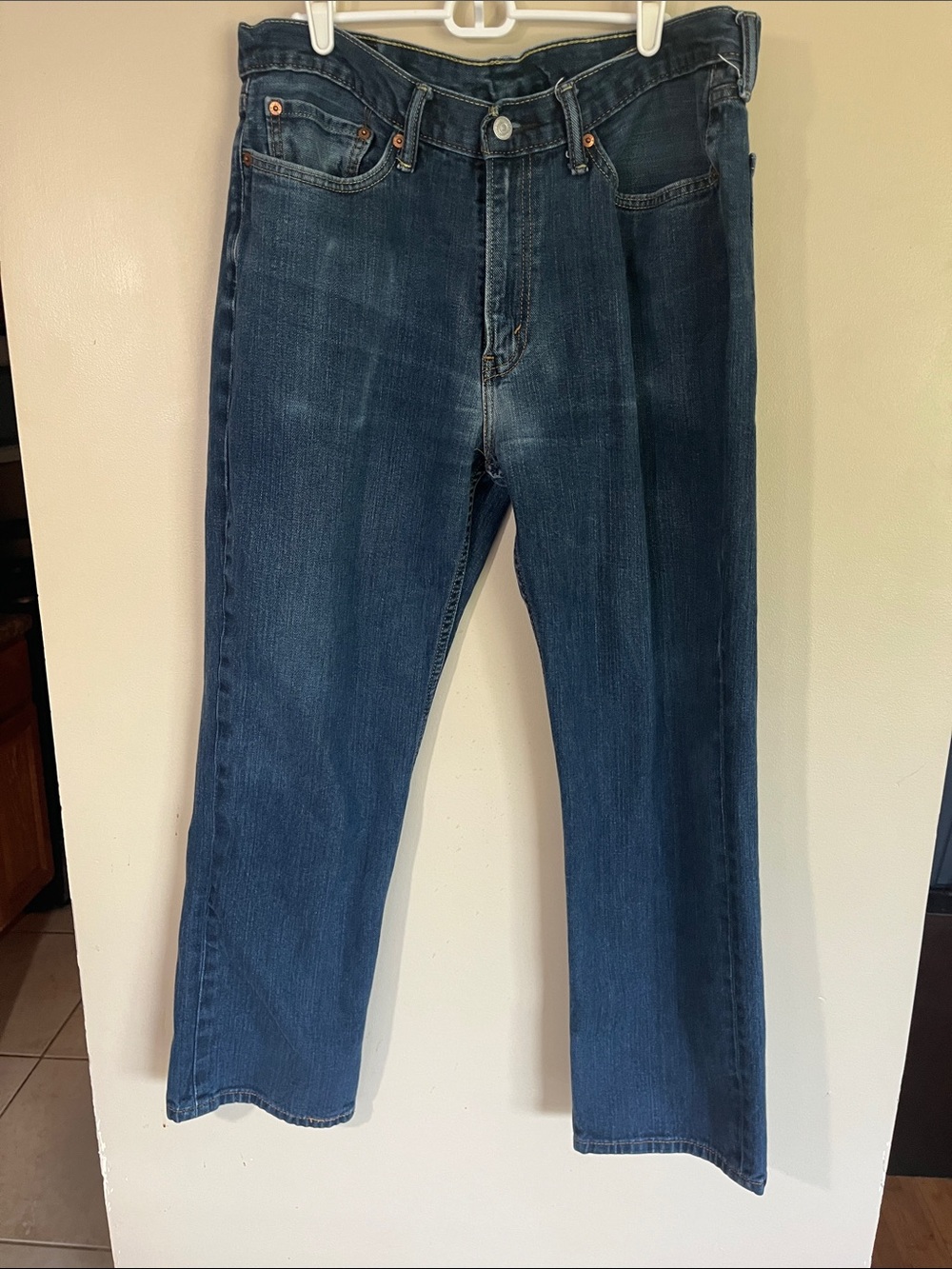 Levi's Men's Straight Jeans in Dark Blue